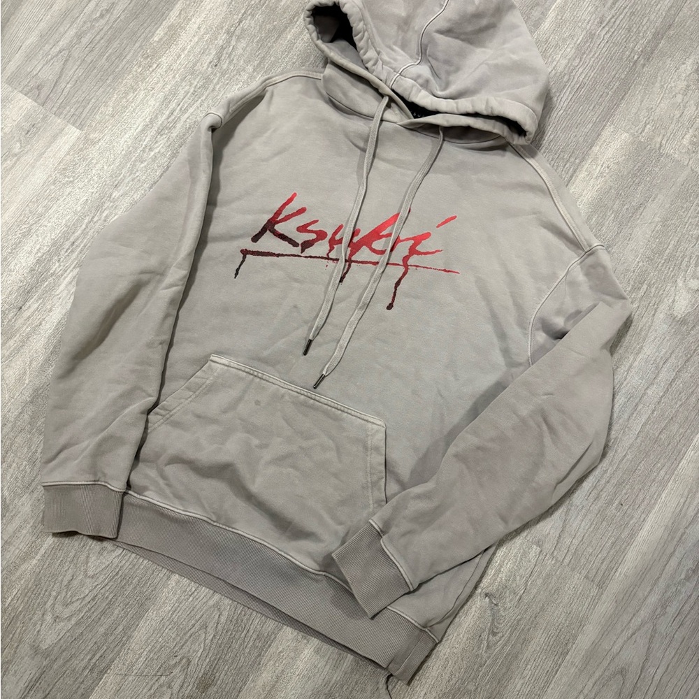 Ksubi Gray Hoodie with Red Logo